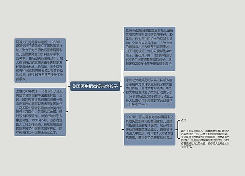 美国医生把微笑带给孩子