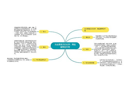 执业要是无机化学：高锰酸钾的作用