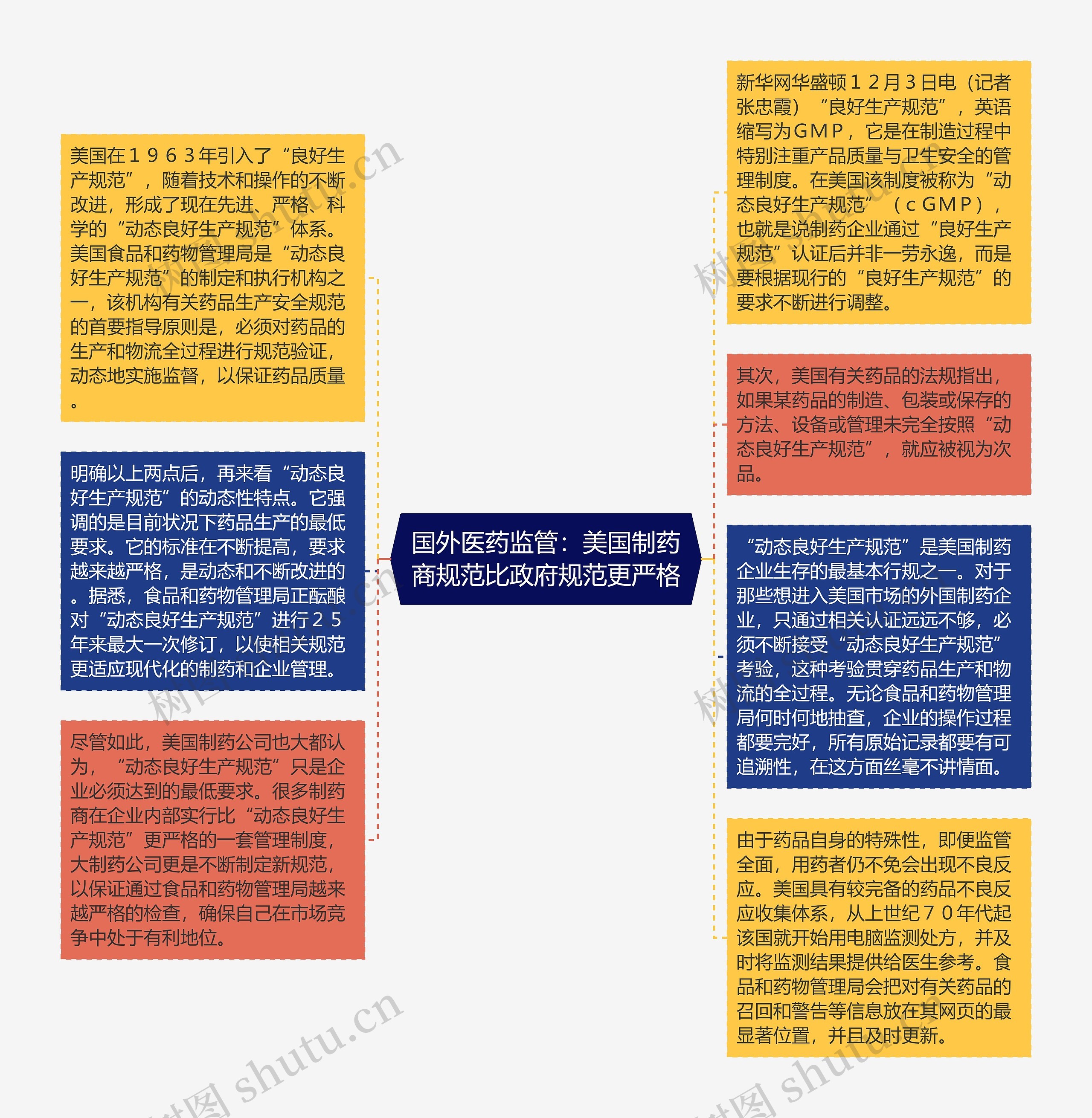 国外医药监管：美国制药商规范比政府规范更严格思维导图