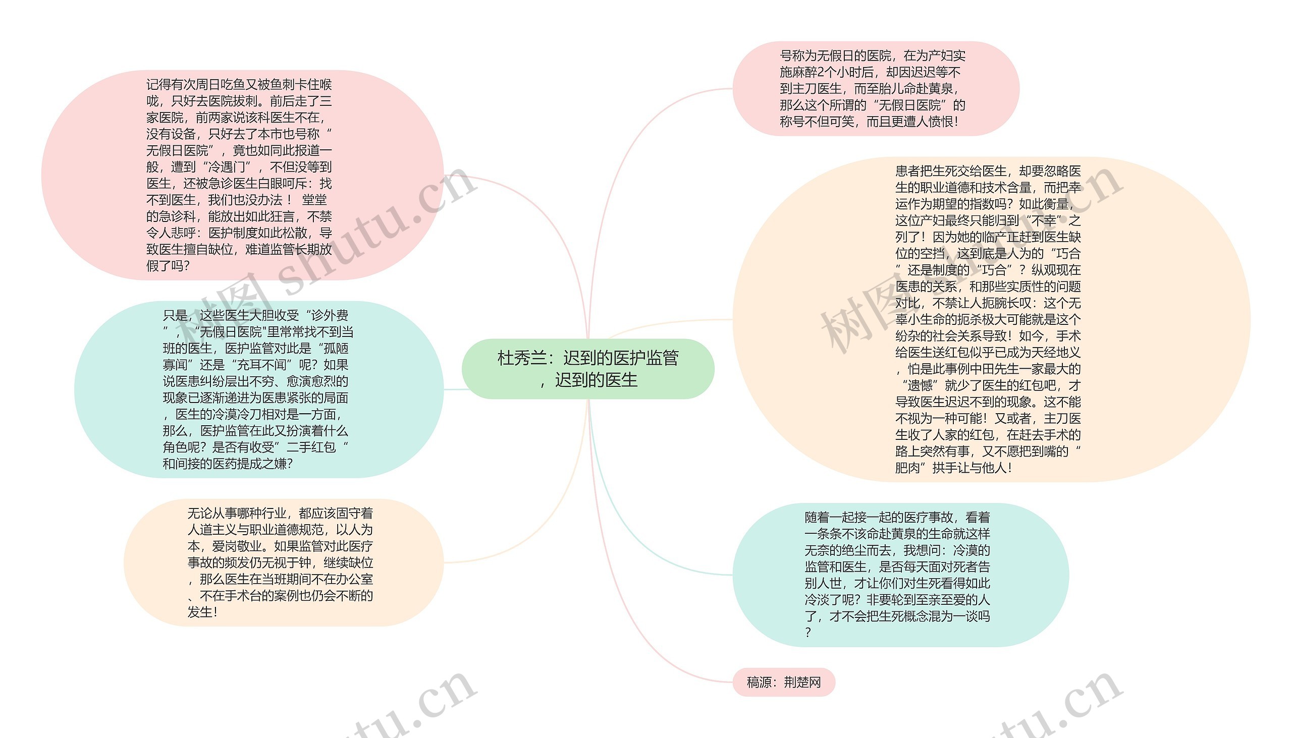 杜秀兰：迟到的医护监管，迟到的医生思维导图