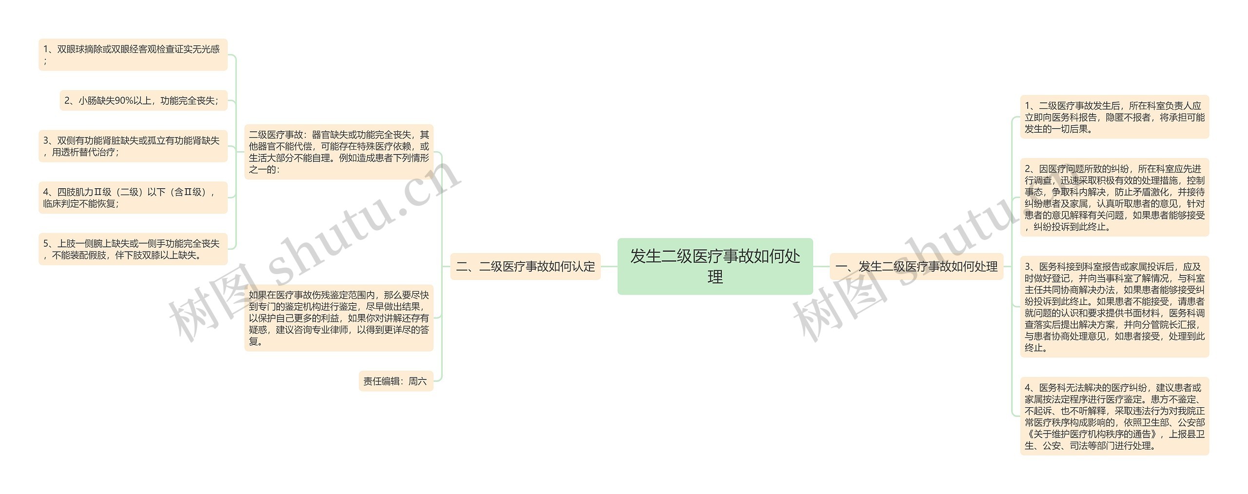 发生二级医疗事故如何处理思维导图