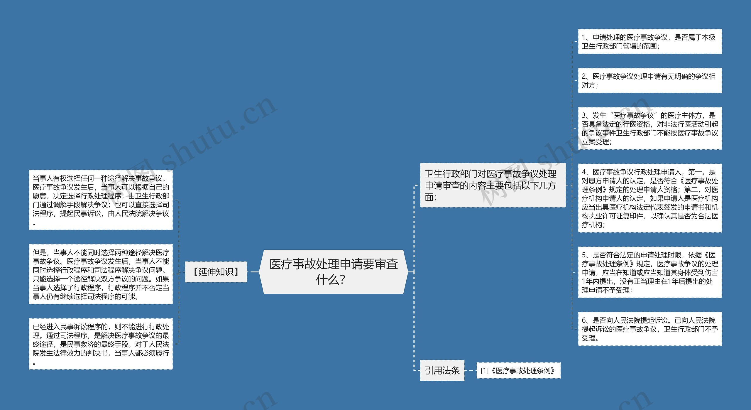 医疗事故处理申请要审查什么？思维导图