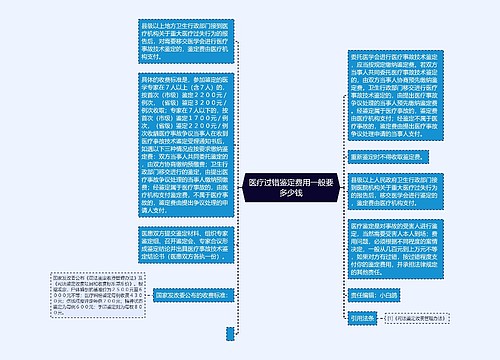 医疗过错鉴定费用一般要多少钱