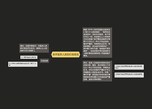 关于医务人员的行政责任