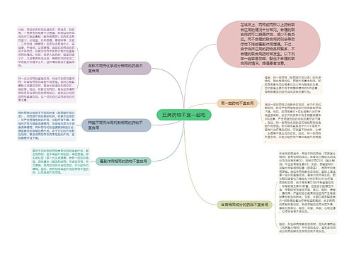 五类药物不宜一起吃