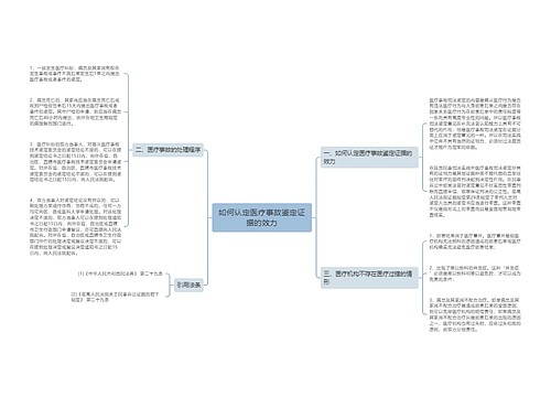 如何认定医疗事故鉴定证据的效力