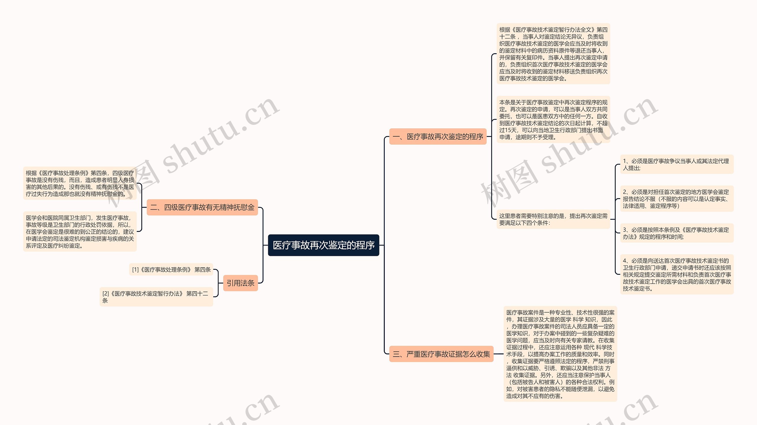 医疗事故再次鉴定的程序思维导图