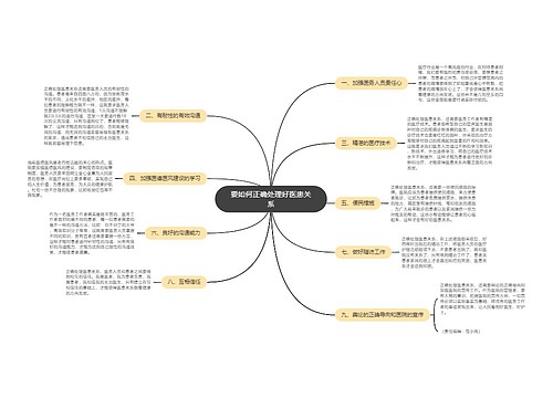 要如何正确处理好医患关系