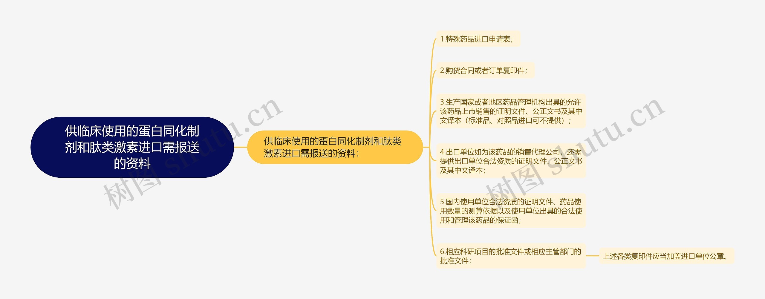 供临床使用的蛋白同化制剂和肽类激素进口需报送的资料思维导图