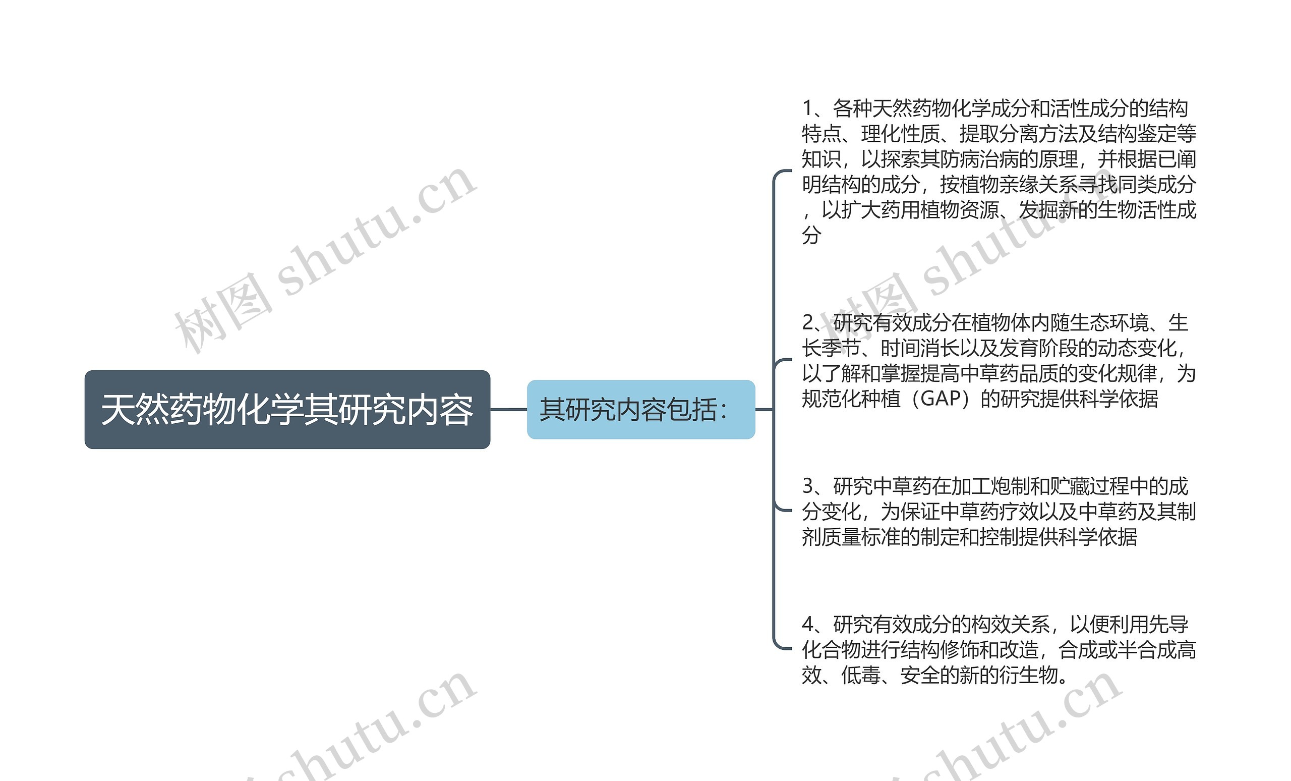 天然药物化学其研究内容思维导图