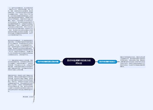 医疗纠纷调解书的效力如何认定