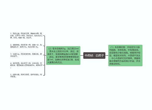中药材：白药子思维导图