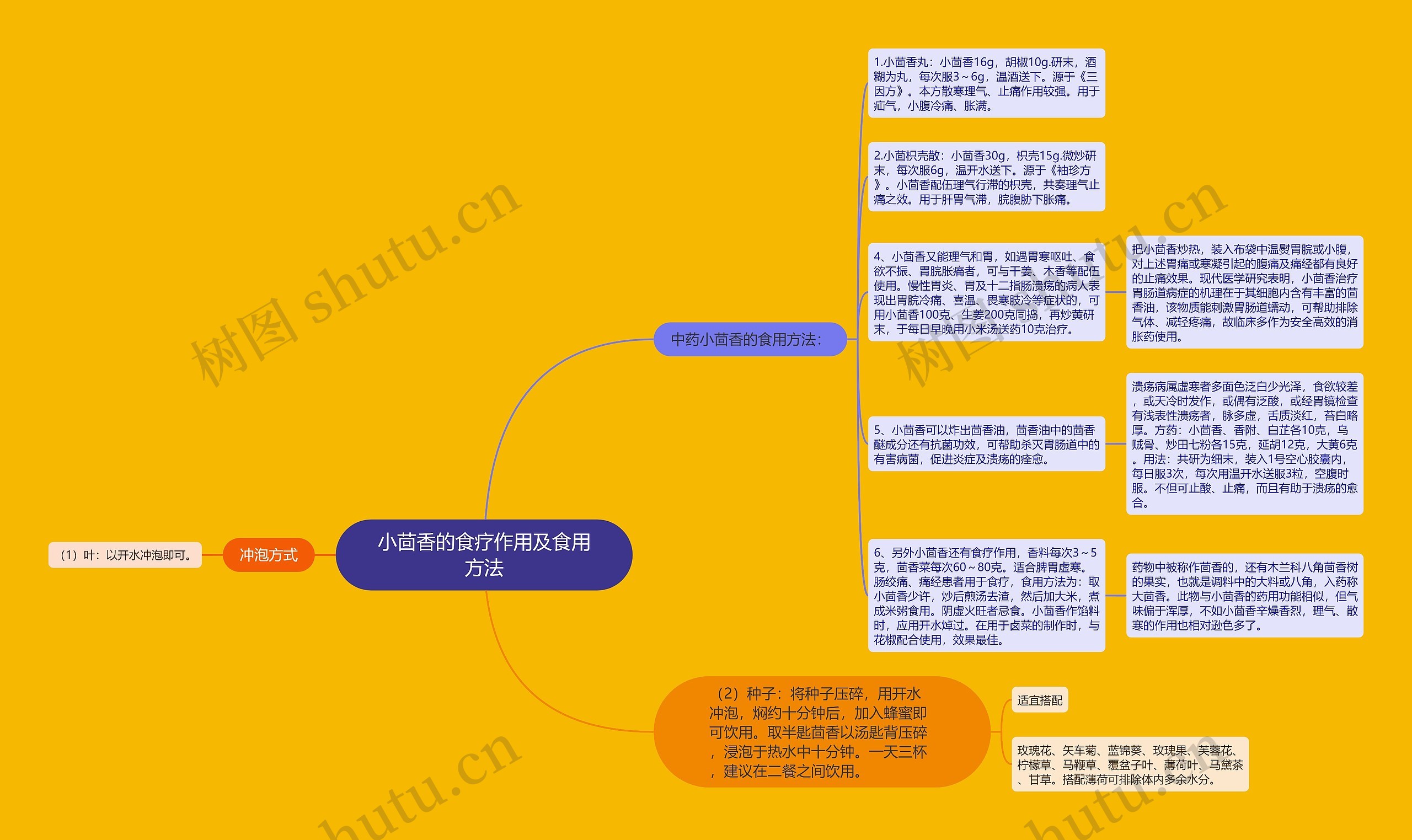 小茴香的食疗作用及食用方法