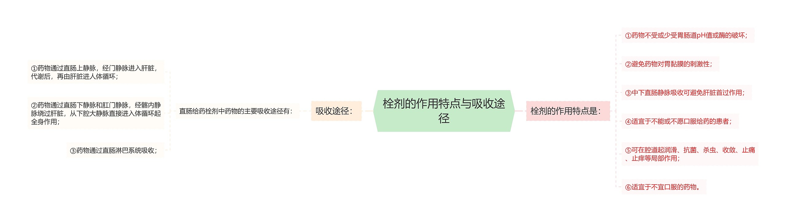 栓剂的作用特点与吸收途径 栓剂的作用特点与吸收途径