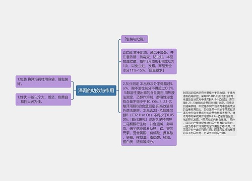 泽泻的功效与作用