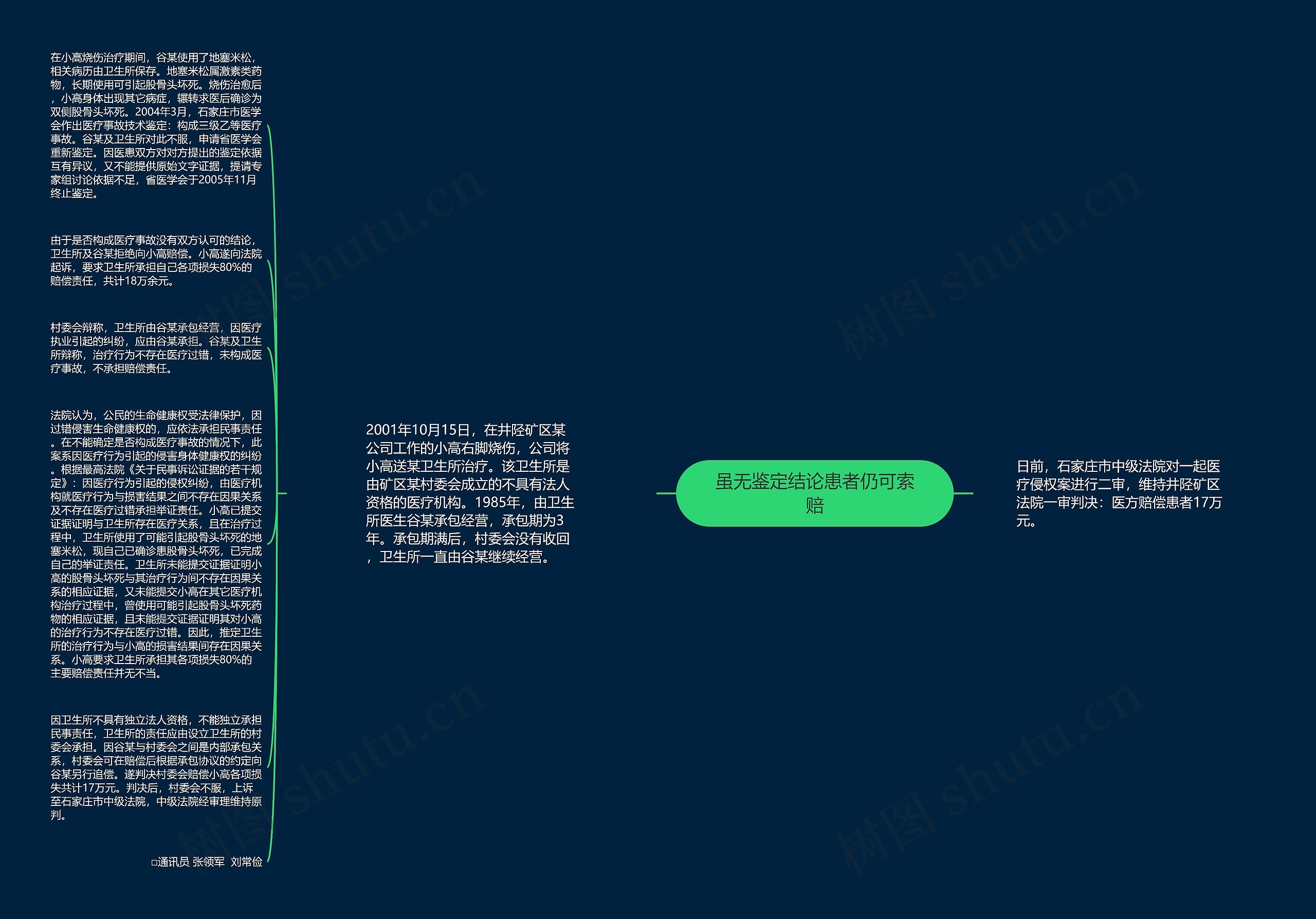 虽无鉴定结论患者仍可索赔思维导图