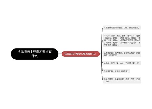 祛风湿药主要学习要点有什么