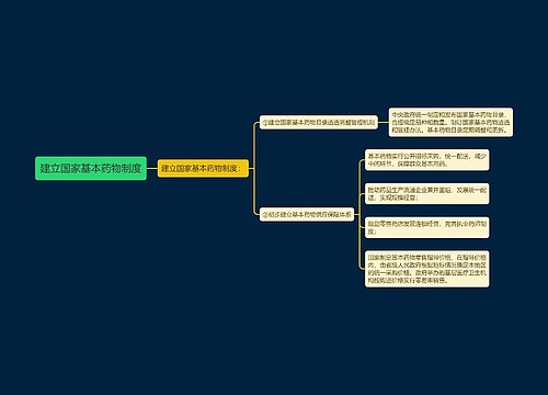 建立国家基本药物制度