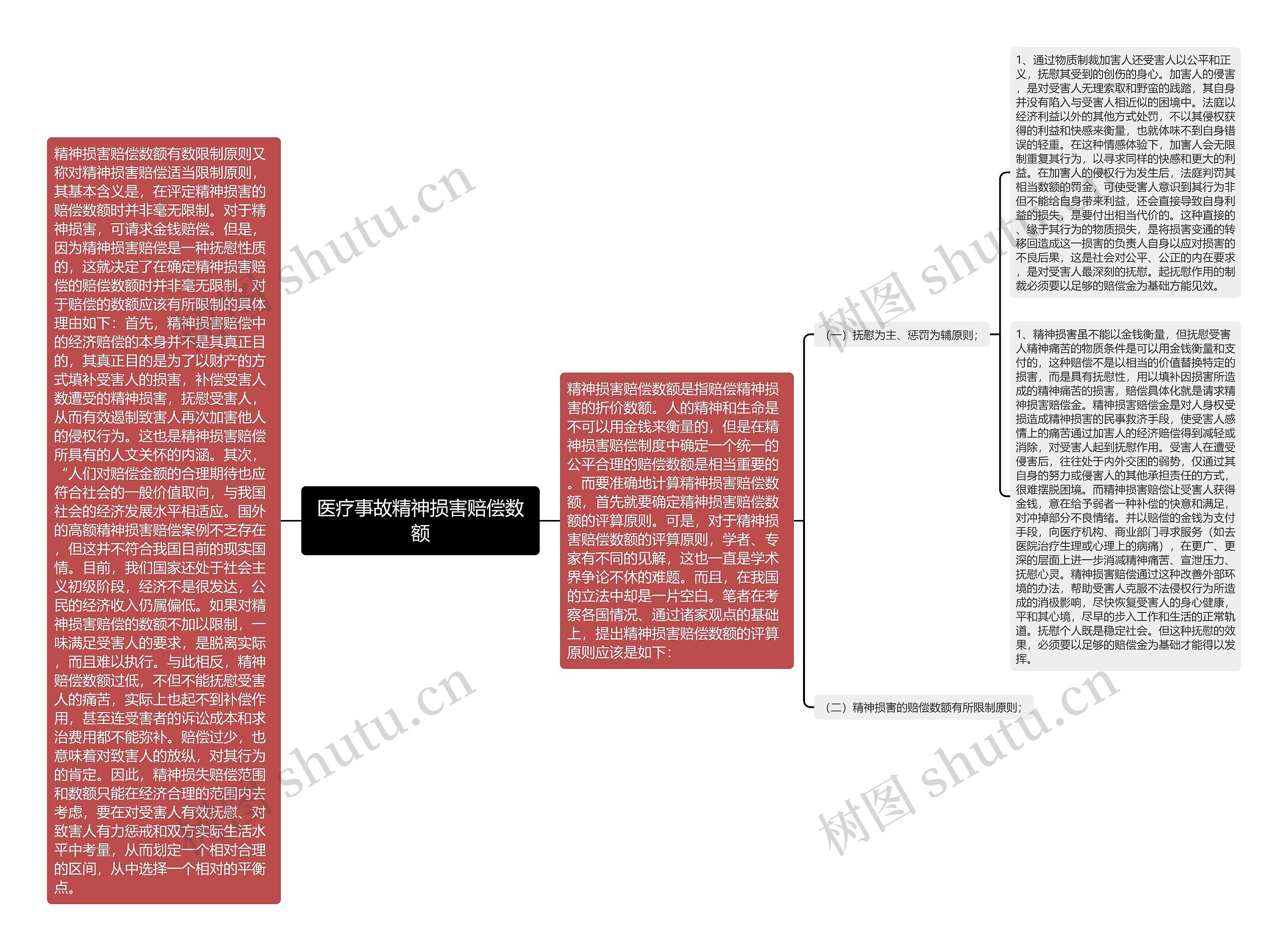 医疗事故精神损害赔偿数额思维导图