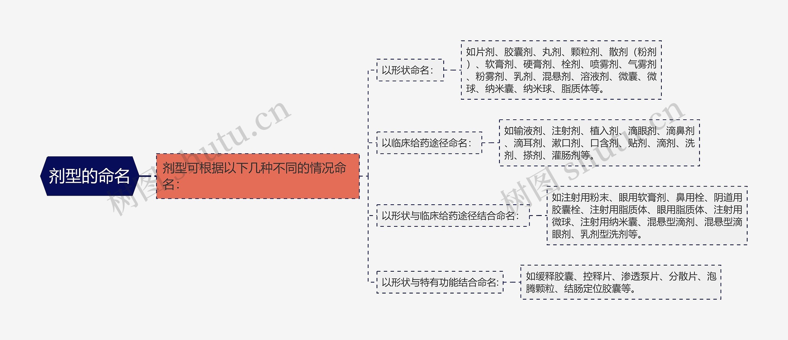 剂型的命名思维导图