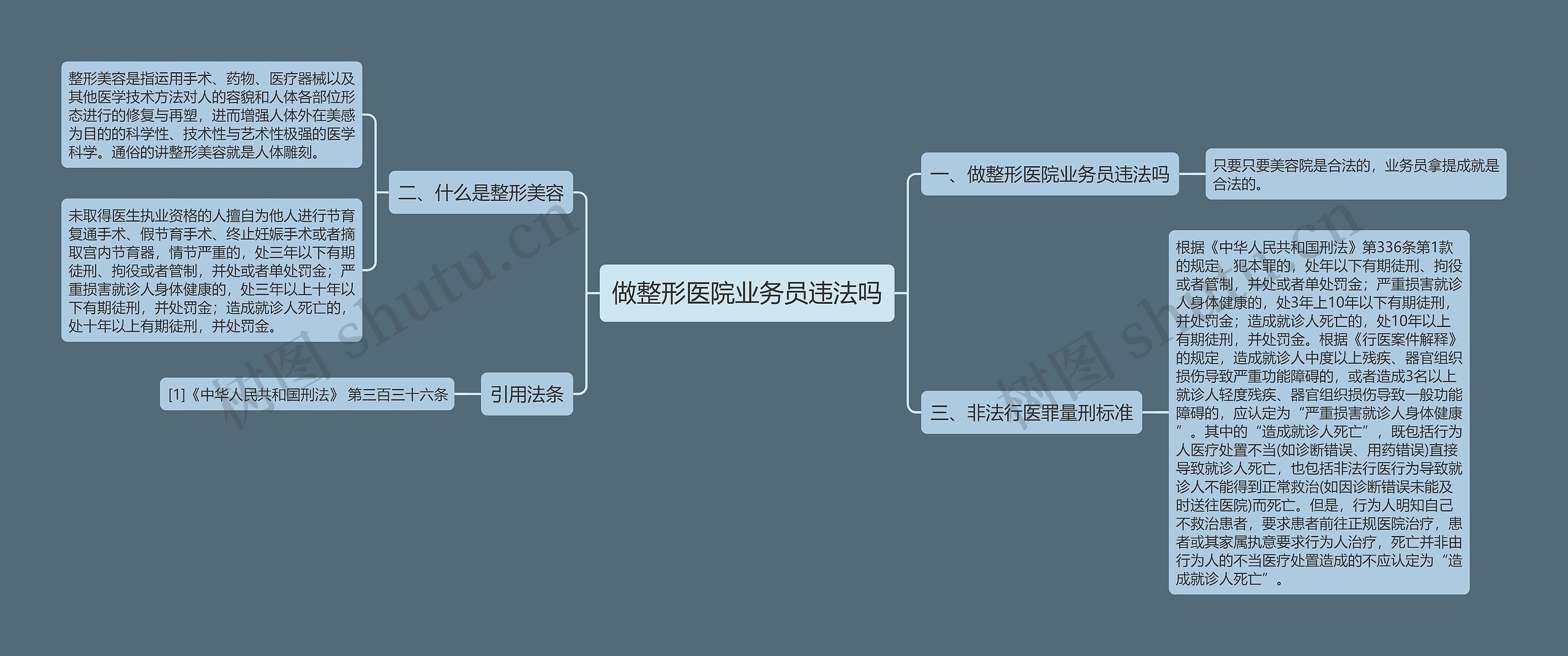 做整形医院业务员违法吗思维导图