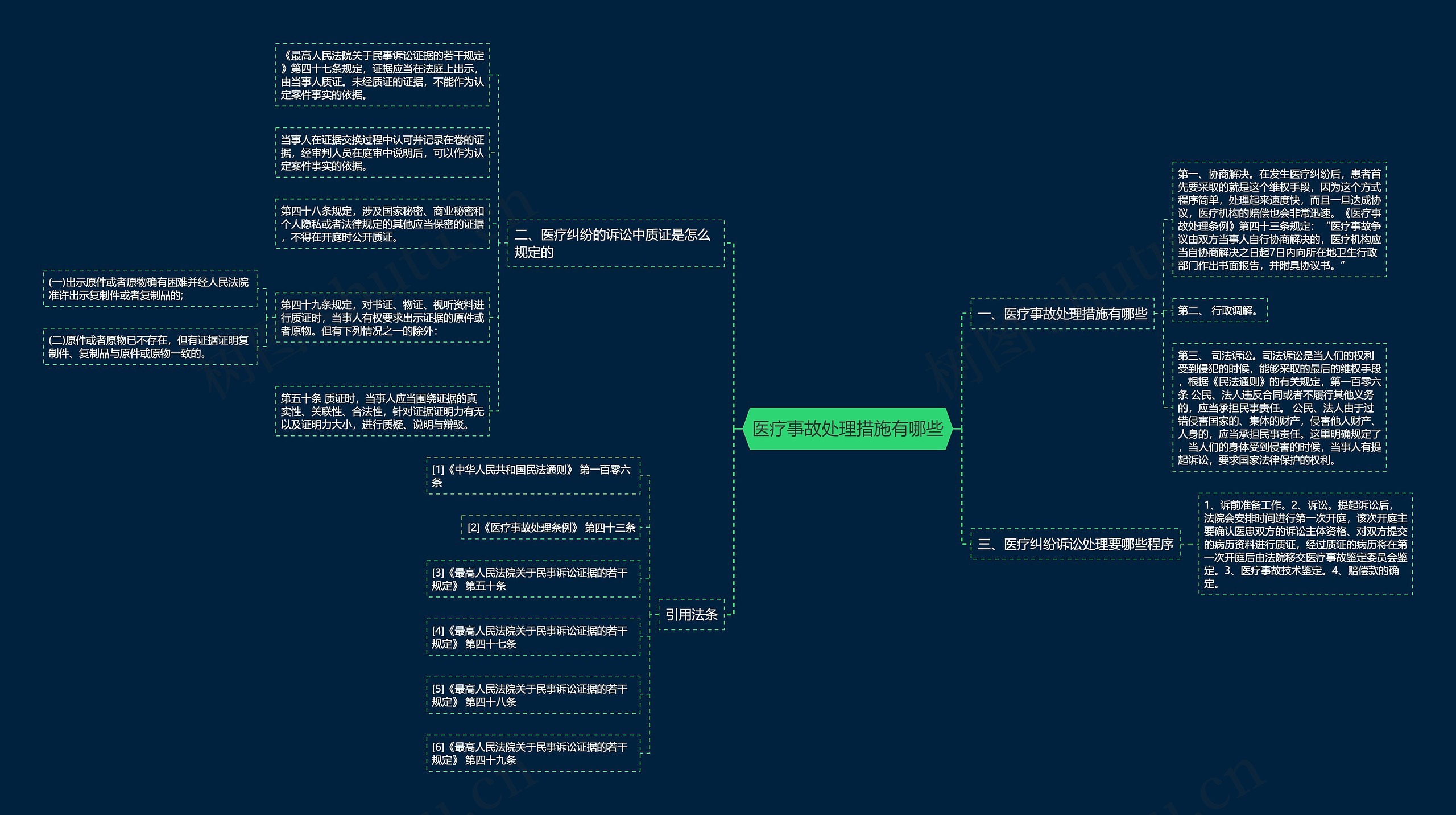 医疗事故处理措施有哪些思维导图