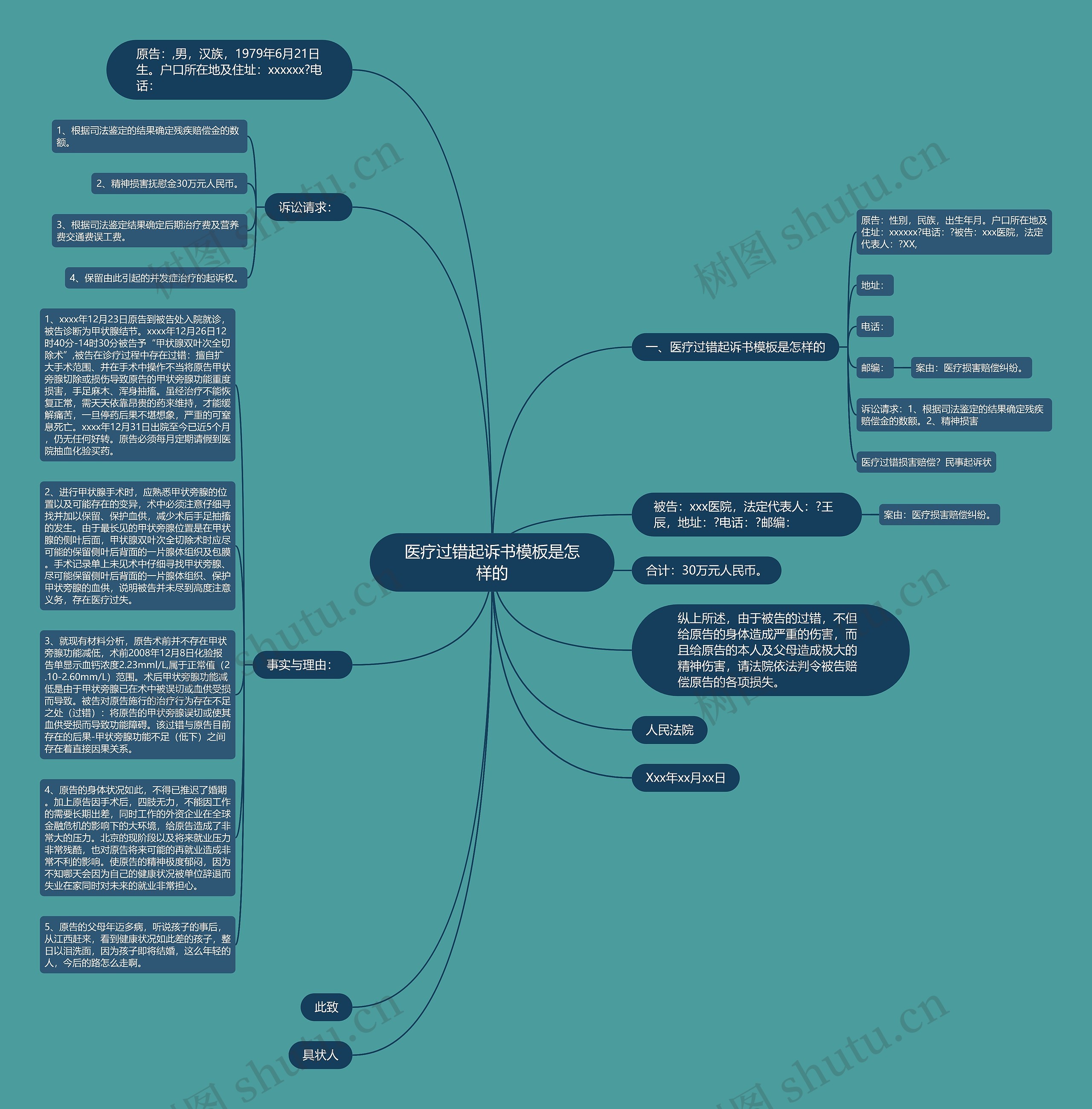 医疗过错起诉书是怎样的思维导图