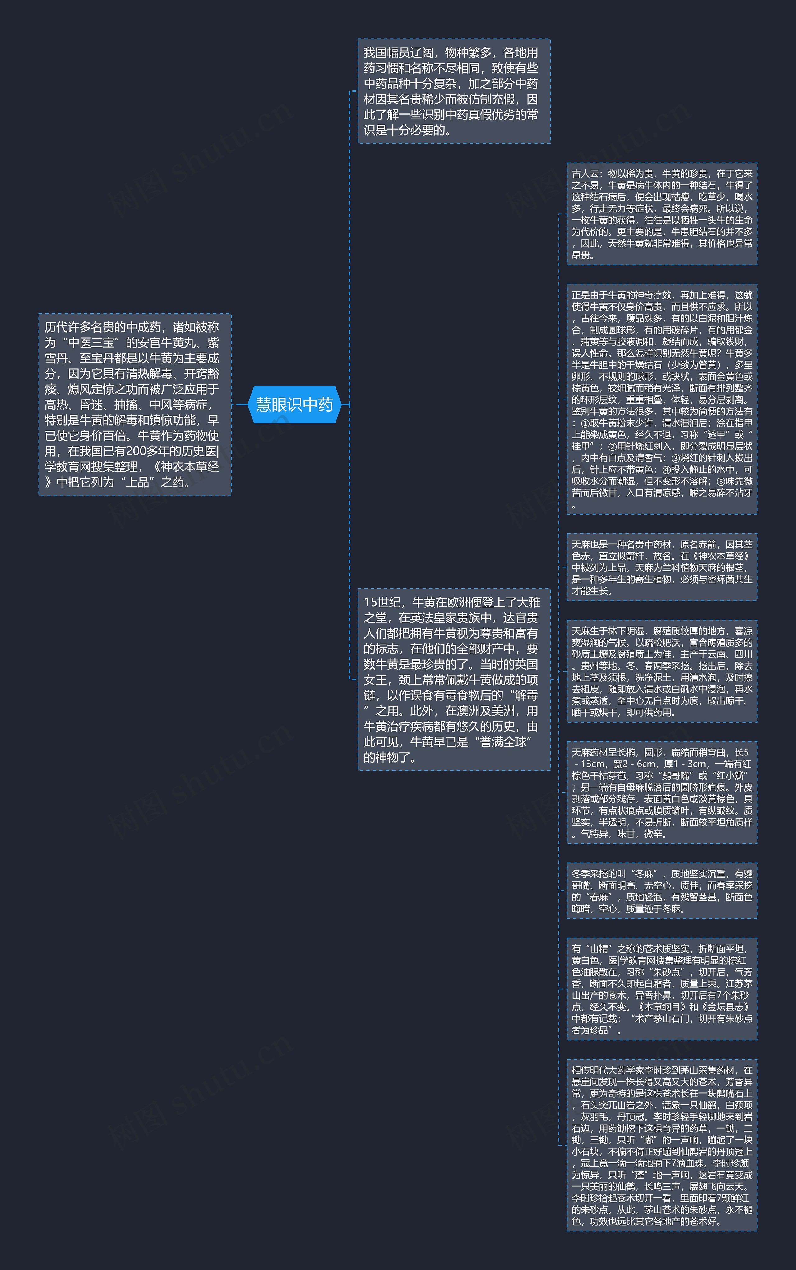 慧眼识中药思维导图
