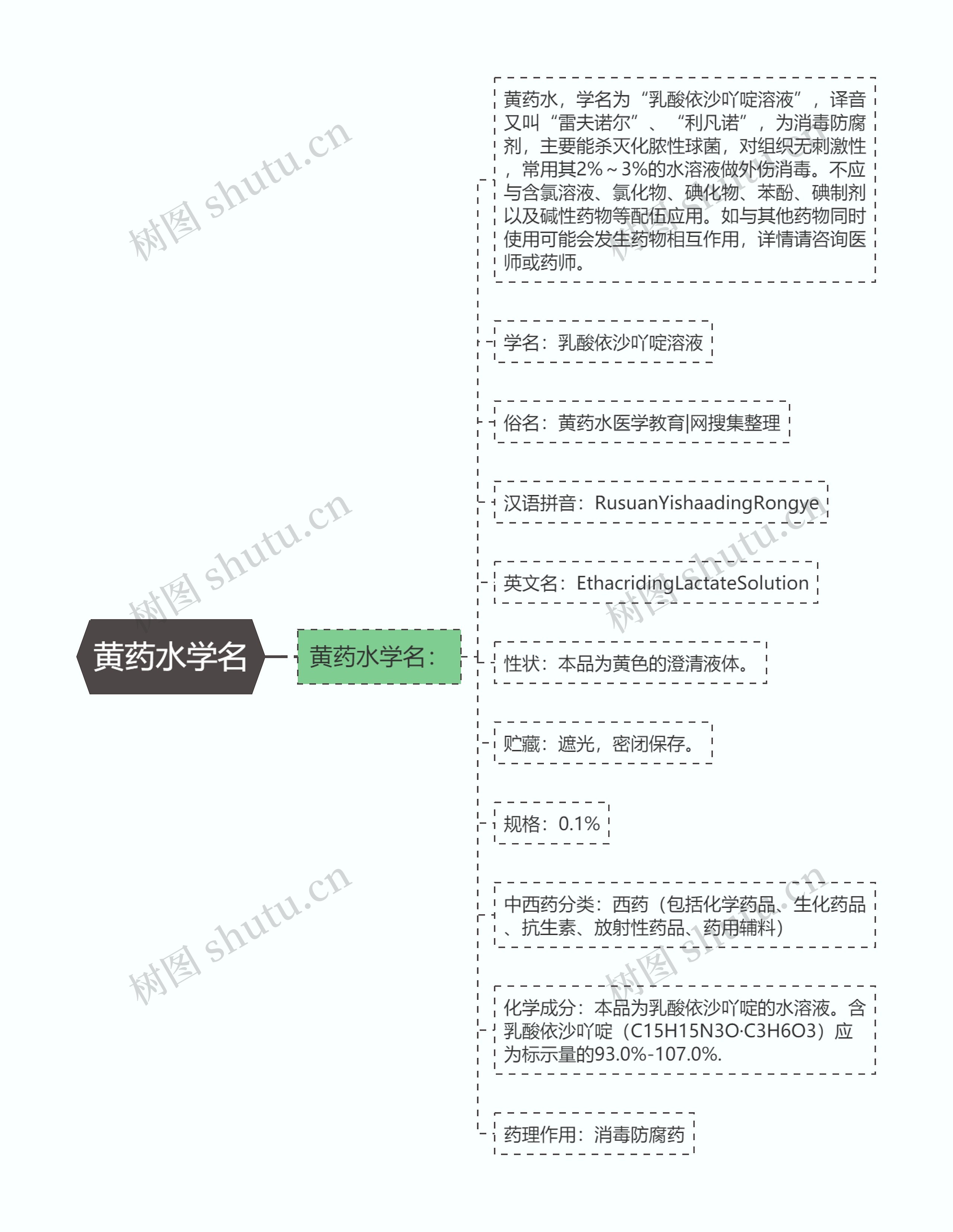 黄药水学名思维导图