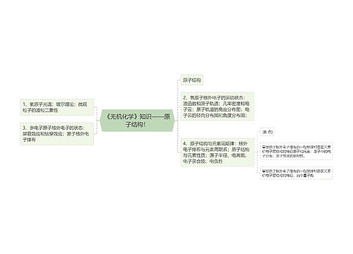 《无机化学》知识——原子结构！