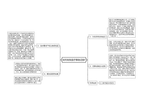 如何收集医疗事故证据?