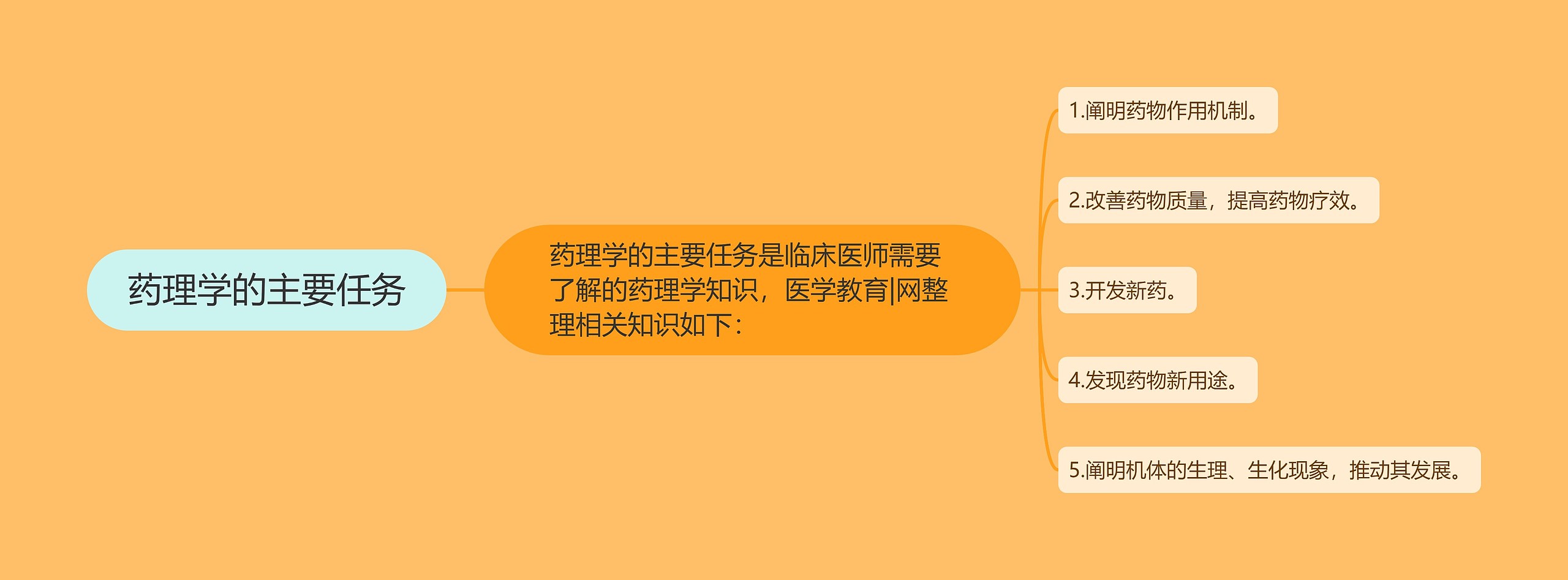 药理学的主要任务思维导图