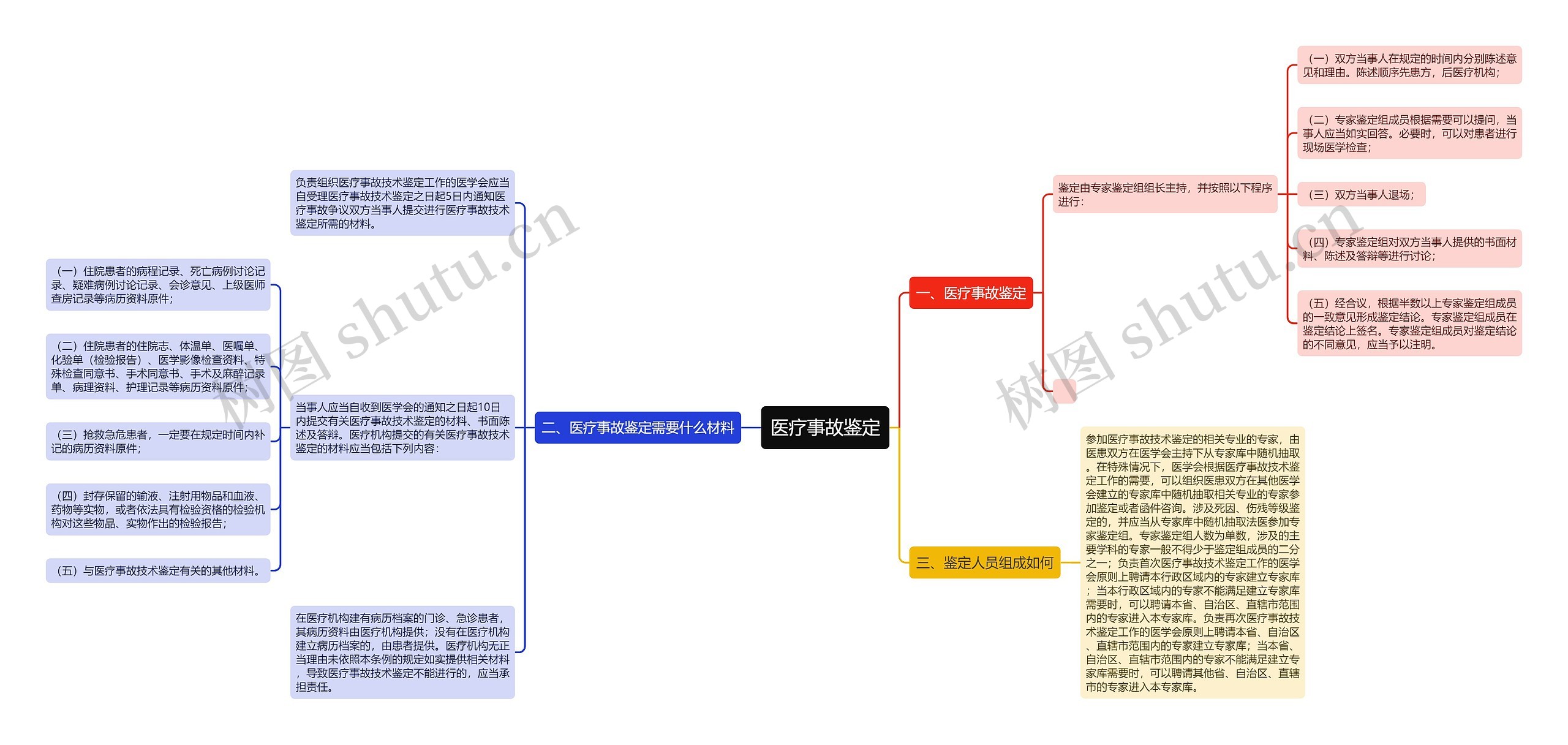 医疗事故鉴定思维导图