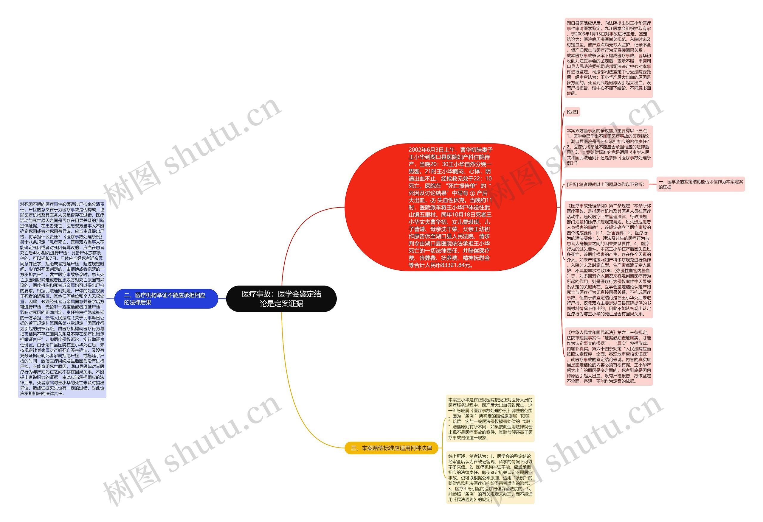 医疗事故：医学会鉴定结论是定案证据思维导图
