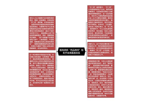 医院承担“药品责任”有利于改善医患关系