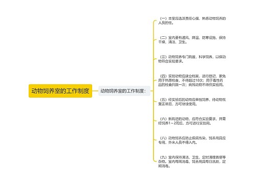 动物饲养室的工作制度