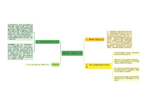 精神病二级给多少钱