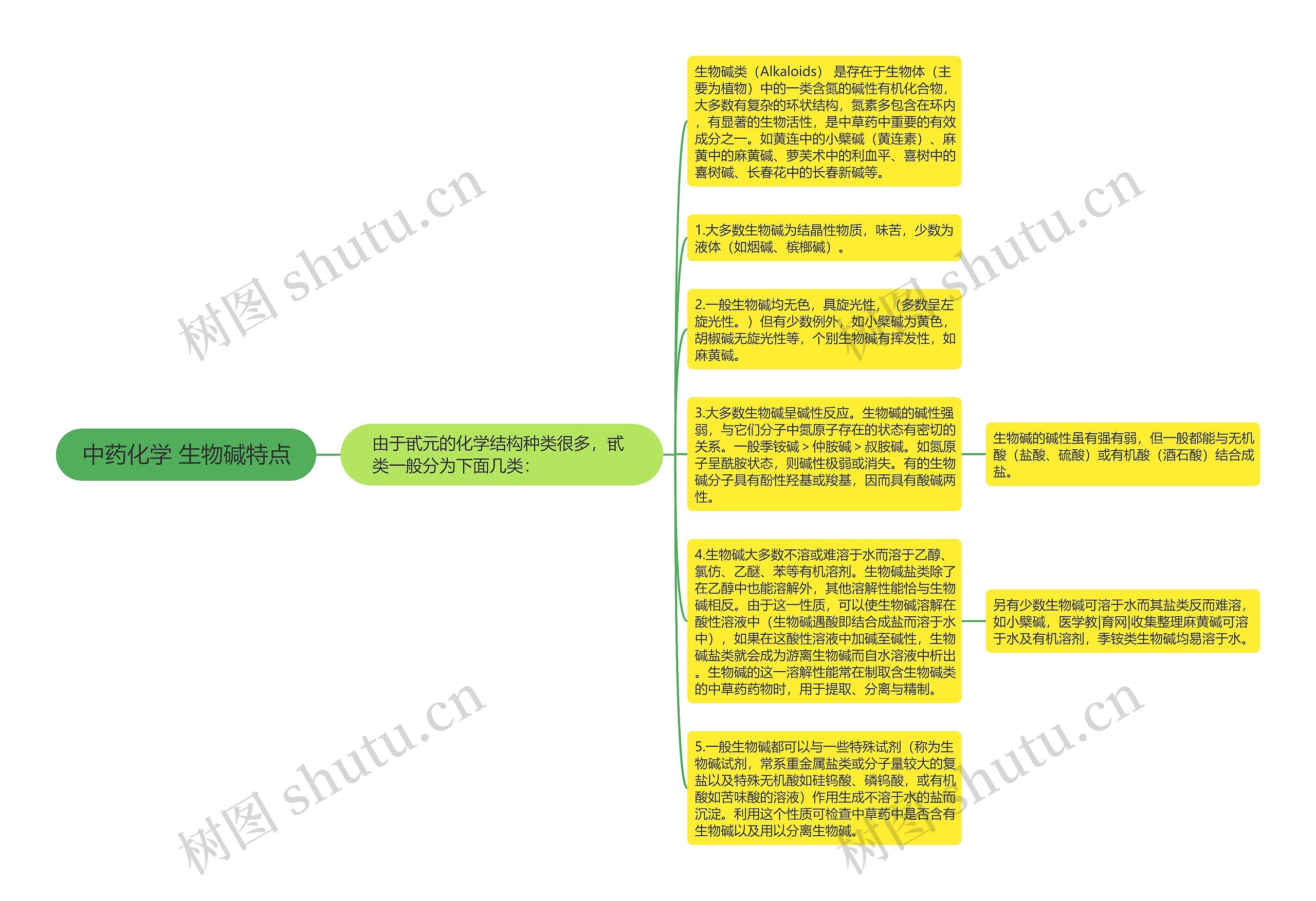 中药化学 生物碱特点