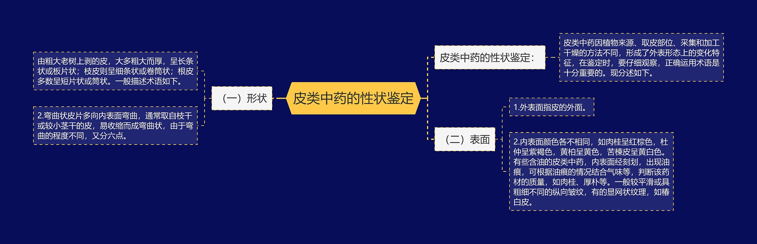 皮类中药的性状鉴定