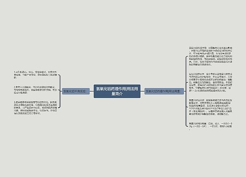 氢氧化铝药理作用|用法用量简介