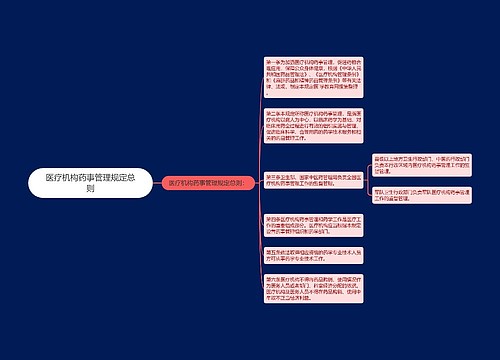医疗机构药事管理规定总则