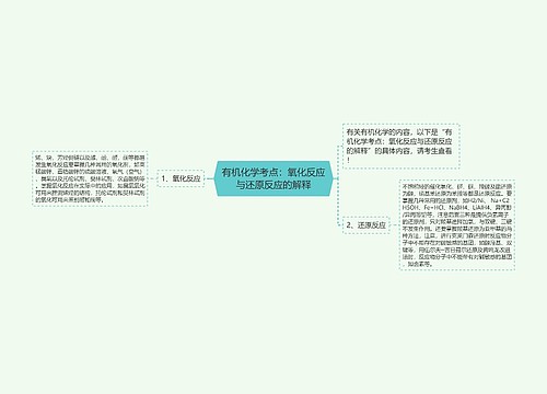 有机化学考点：氧化反应与还原反应的解释