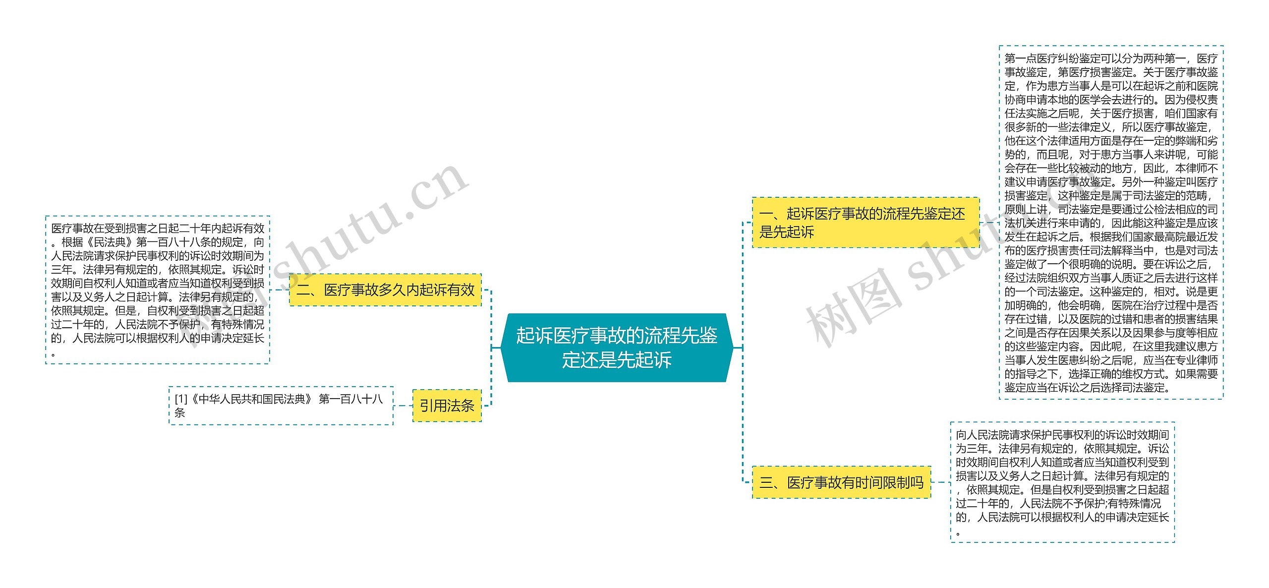 起诉医疗事故的流程先鉴定还是先起诉思维导图