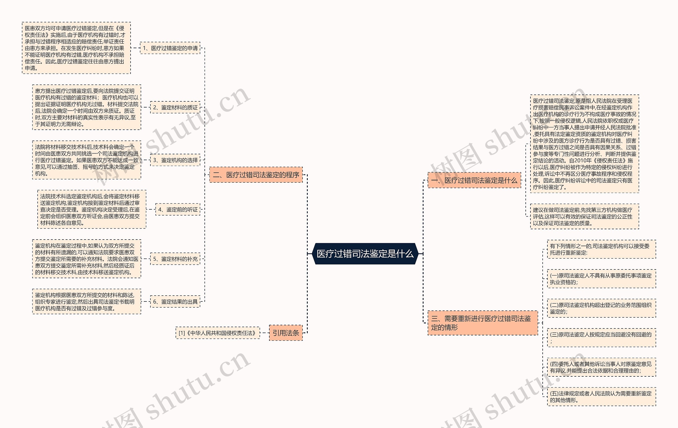 医疗过错司法鉴定是什么思维导图