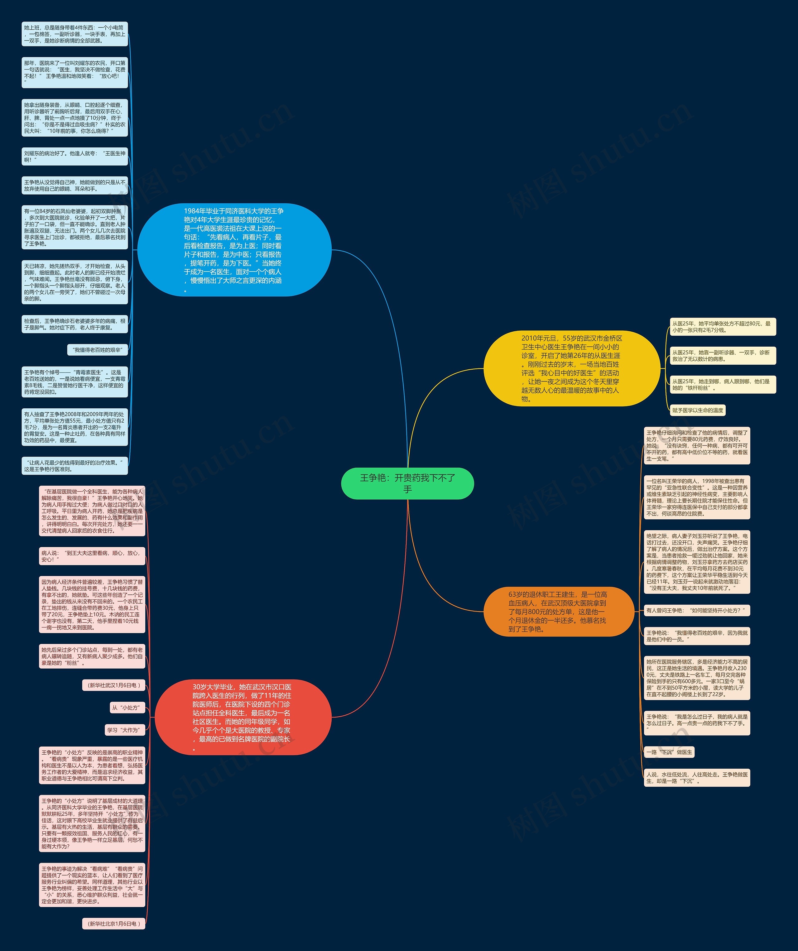 王争艳：开贵药我下不了手思维导图