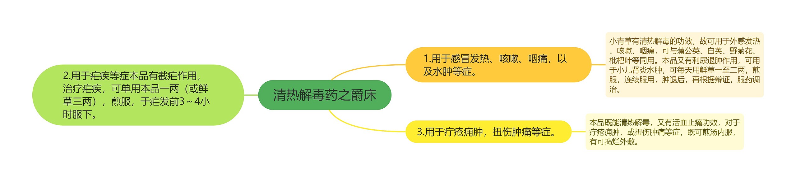 清热解毒药之爵床思维导图