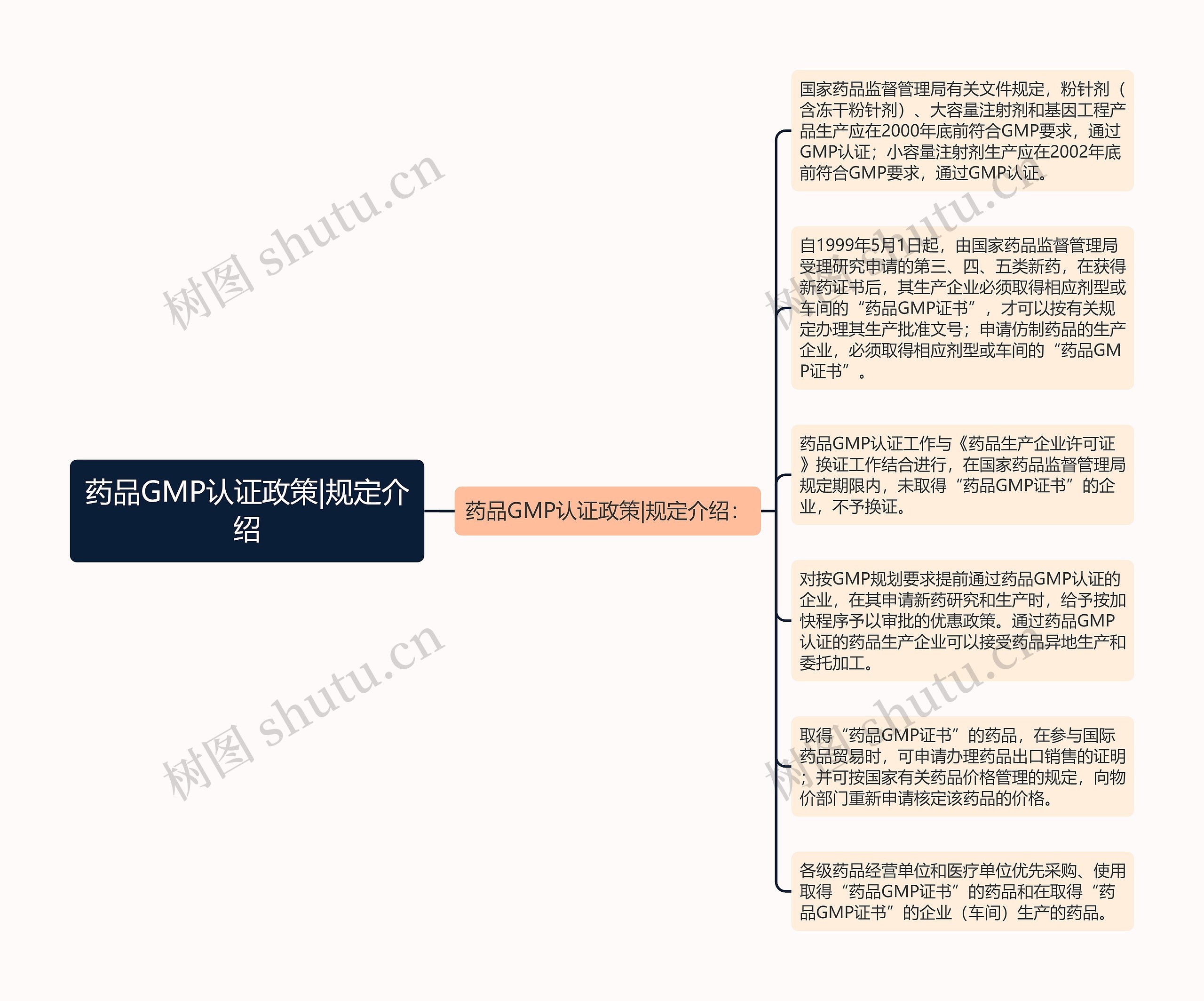 药品GMP认证政策|规定介绍思维导图