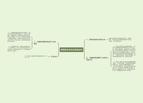 医院押金条有法律效应吗