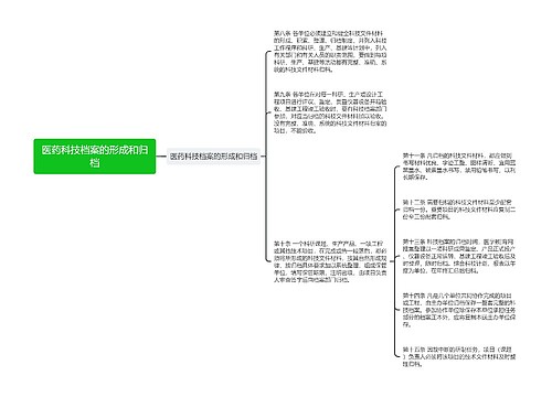 医药科技档案的形成和归档