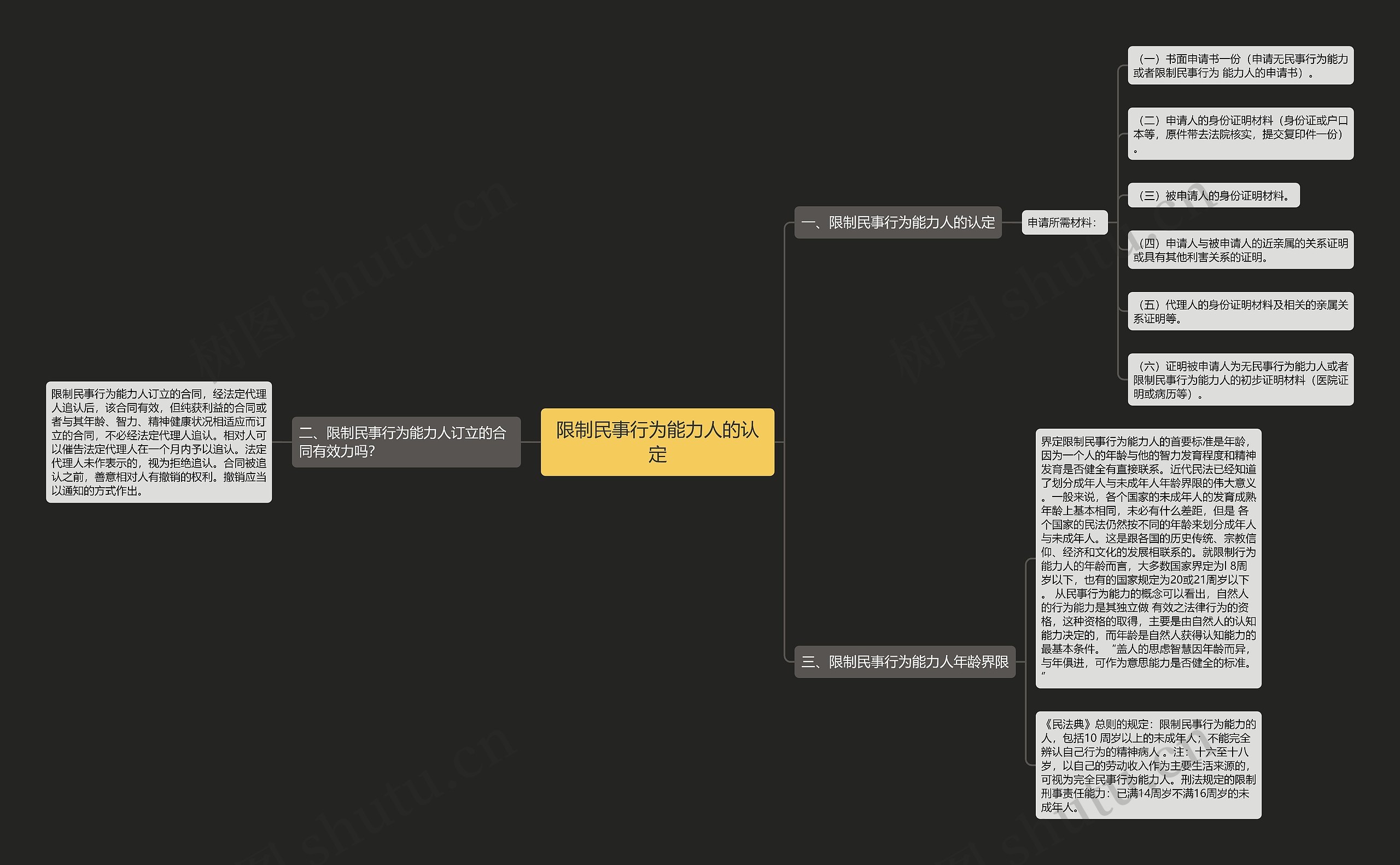 限制民事行为能力人的认定思维导图